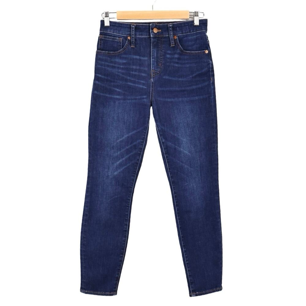 Madewell The Petite Curvy High-Rise Skinny Jeans in Dark Indigo Blue Size 26 P